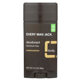 Every Man Jack Body Deodorant - Sandalwood - Aluminum Free - 3 Oz