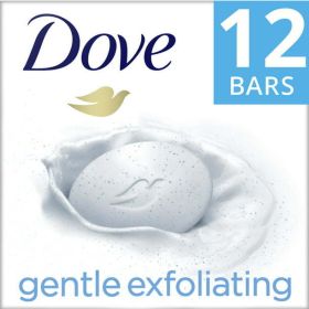 Dove Beauty Bar Gentle Exfoliating With Mild Cleanser, 3.75 oz, 12 Bars