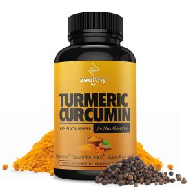 Turmeric Supplement Mood Mobility and Joint Support Supplement Turmeric Curcumin with Black Pepper 1000 mg 120 Capsules