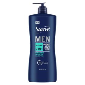 Suave Men Moisture 2-in-1 Shampoo & Conditioner, All Hair Types 28 oz