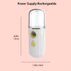 Facial Steamer; Mini Nano Mist Sprayer Facial Steamer Office Public Humidifier USB Rechargeable Face Moisture Nebulizer Beauty Skin Care Tool