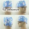 Blue Scrub Cap Men Women Work Cap Adjustable Cotton Tie Back Scrub Cap for Dental Clinic Pet Clinic, Puzzle