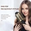 One Step Hot Air Brush 1000w Styler and Volumizer Hair Straightener Curler Comb Electric Ion Blow Dryer Brush Household Hot Comb with Free Gift