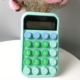 Cute Mini Solar Calculator with Special Mechanical Buttons - Perfect for Office Personality and High Beauty! (Color: green)