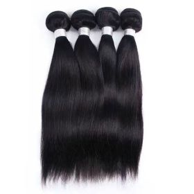 Straight Hair Bundles Hair Weave Bundles 100% Human Hair Bundles Natural Color Remy Hair Bundle Deals 4 Pieces (95Grams Per Piece) (BundleDeals001Length: 24'24'24'24' (+$113.00))