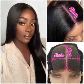 HD Human Hair waterwave 10 14 16 20 30 Inch Waterwave Curly Half Transparent Glueless 4*4 Frontal 4x4 Lace Front Closure Wig (Stretched Length: 28 Inches (711mm) (+$155.00))