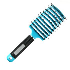 Hair Scalp Massage Comb Hairbrush Relief Stress Men Women Wet Curly Detangle Hair Brush For Salon Hairdressing Styling Hair Care (Color: New blue)