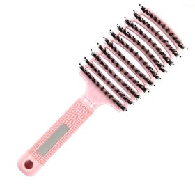 Hair Scalp Massage Comb Hairbrush Relief Stress Men Women Wet Curly Detangle Hair Brush For Salon Hairdressing Styling Hair Care (Color: New Pink)