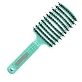 Hair Scalp Massage Comb Hairbrush Relief Stress Men Women Wet Curly Detangle Hair Brush For Salon Hairdressing Styling Hair Care (Color: New Green)