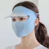 Women Thin Breathable Ice Silk Sunscreen Long Neck Full Face Mask Summer UV Protection Beach Beauty Sun Hat