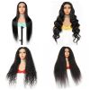 HD Human Hair waterwave 10 14 16 20 30 Inch Waterwave Curly Half Transparent Glueless 4*4 Frontal 4x4 Lace Front Closure Wig